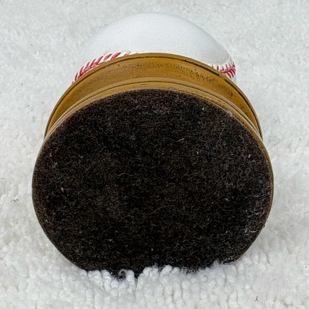 Unbranded Small Baseball on a Wooden Display. Used for Decorative Purpose Only.